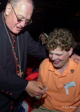 2013 Lourdes Pilgrimage - SUNDAY Cardinal Dolan Presents Malades Medals Pius X (69/71)
